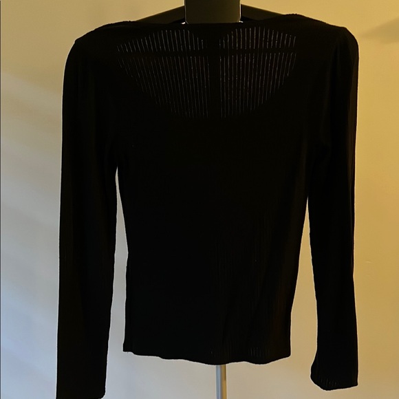 Black Long Sleeve Women's Top - Picture 2 of 6